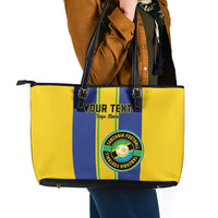 Custom Tanzania Football Leather Tote Bag Sporty Style