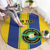 Custom Tanzania Football Round Carpet Sporty Style