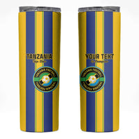 Custom Tanzania Football Skinny Tumbler Sporty Style