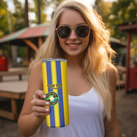 Custom Tanzania Football Skinny Tumbler Sporty Style