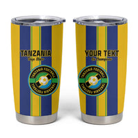 Custom Tanzania Football Tumbler Cup Sporty Style