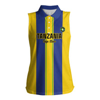 Custom Tanzania Football Women Sleeveless Polo Shirt Sporty Style