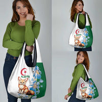 Algeria Fennec Fox Grocery Bag Blue Isris Flower