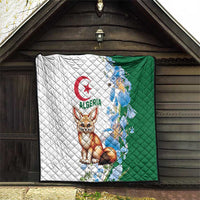 Algeria Fennec Fox Quilt Blue Isris Flower