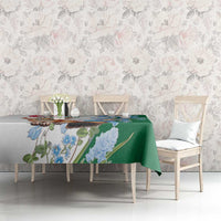 Algeria Fennec Fox Tablecloth Blue Isris Flower