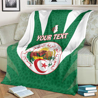 Personalised Algeria Blanket Coat Of Arms With Islamic Pattern