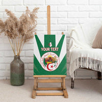 Personalised Algeria Canvas Wall Art Coat Of Arms With Islamic Pattern