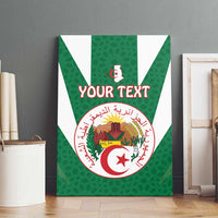 Personalised Algeria Canvas Wall Art Coat Of Arms With Islamic Pattern