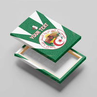 Personalised Algeria Canvas Wall Art Coat Of Arms With Islamic Pattern