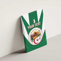 Personalised Algeria Canvas Wall Art Coat Of Arms With Islamic Pattern