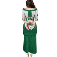 Personalised Algeria Family Matching Puletasi and Hawaiian Shirt Coat Of Arms With Islamic Pattern