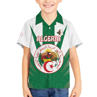 Personalised Algeria Family Matching Short Sleeve Bodycon Dress and Hawaiian Shirt Coat Of Arms With Islamic Pattern