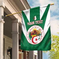 Personalised Algeria Garden Flag Coat Of Arms With Islamic Pattern