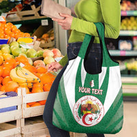 Personalised Algeria Grocery Bag Coat Of Arms With Islamic Pattern