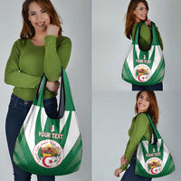 Personalised Algeria Grocery Bag Coat Of Arms With Islamic Pattern
