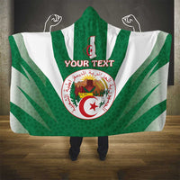 Personalised Algeria Hooded Blanket Coat Of Arms With Islamic Pattern