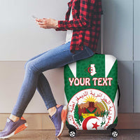 Personalised Algeria Luggage Cover Coat Of Arms With Islamic Pattern