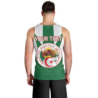 Personalised Algeria Men Tank Top Coat Of Arms With Islamic Pattern