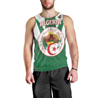 Personalised Algeria Men Tank Top Coat Of Arms With Islamic Pattern