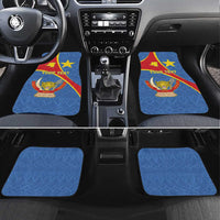 Personalised DR Congo Car Mats Coat Of Arms African Pattern