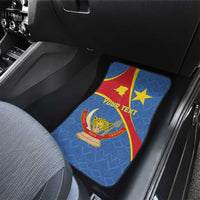 Personalised DR Congo Car Mats Coat Of Arms African Pattern