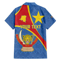 Personalised DR Congo Hawaiian Shirt Coat Of Arms African Pattern