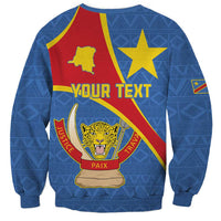 Personalised DR Congo Sweatshirt Coat Of Arms African Pattern
