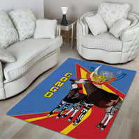 DR Congo Okapi Area Rug With Coat Of Arms