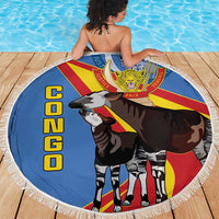 DR Congo Okapi Beach Blanket With Coat Of Arms