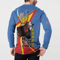 DR Congo Okapi Button Sweatshirt With Coat Of Arms