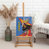 DR Congo Okapi Canvas Wall Art With Coat Of Arms