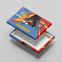 DR Congo Okapi Canvas Wall Art With Coat Of Arms