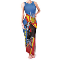 DR Congo Okapi Family Matching Tank Maxi Dress and Hawaiian Shirt With Coat Of Arms