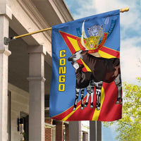 DR Congo Okapi Garden Flag With Coat Of Arms