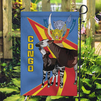 DR Congo Okapi Garden Flag With Coat Of Arms