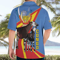 DR Congo Okapi Hawaiian Shirt With Coat Of Arms