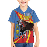 DR Congo Okapi Kid Hawaiian Shirt With Coat Of Arms