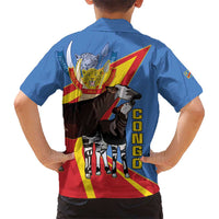 DR Congo Okapi Kid Hawaiian Shirt With Coat Of Arms