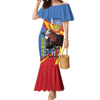 DR Congo Okapi Mermaid Dress With Coat Of Arms