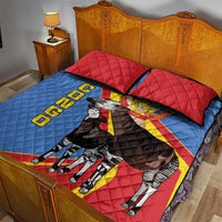 DR Congo Okapi Quilt Bed Set With Coat Of Arms