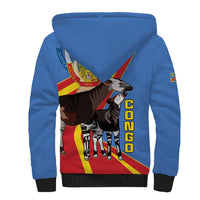 DR Congo Okapi Sherpa Hoodie With Coat Of Arms