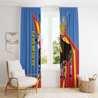 DR Congo Okapi Window Curtain With Coat Of Arms