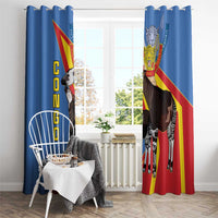 DR Congo Okapi Window Curtain With Coat Of Arms