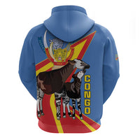 DR Congo Okapi Zip Hoodie With Coat Of Arms