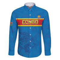 Custom DR Congo Football Family Matching Off Shoulder Short Dress and Hawaiian Shirt Go Les Léopards