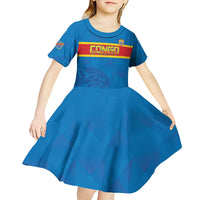 Custom DR Congo Football Kid Short Sleeve Dress Go Les Léopards