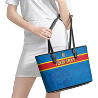 Custom DR Congo Football Leather Tote Bag Go Les Léopards
