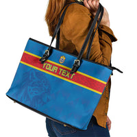 Custom DR Congo Football Leather Tote Bag Go Les Léopards
