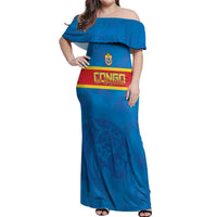 Custom DR Congo Football Off Shoulder Maxi Dress Go Les Léopards