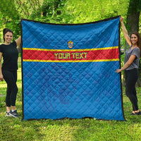Custom DR Congo Football Quilt Go Les Léopards